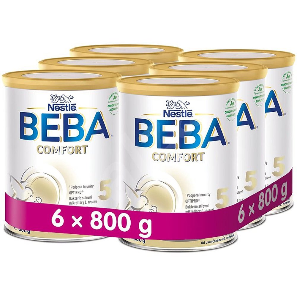 E-shop 6x BEBA COMFORT 5 Mlieko dojčenské, 800 g, 24m +