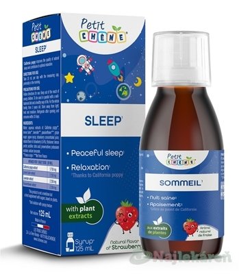 E-shop Petit CHENE SLEEP na podporu zaspávania, detský sirup, 125 ml