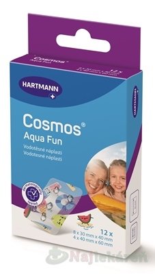 E-shop COSMOS Aqua Fun, vodeodolná násplasť na rany (2 veľkosti) 12 ks