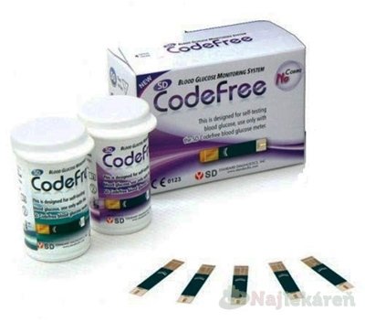 E-shop Prúžky testovacie ku glukomeru SD CodeFree 2x25ks (50ks)