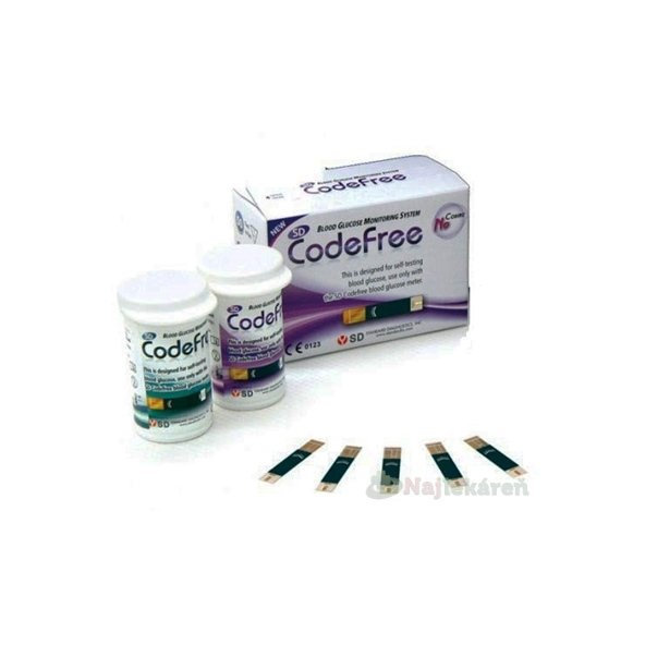 Prúžky testovacie ku glukomeru SD CodeFree 2x25ks (50ks)