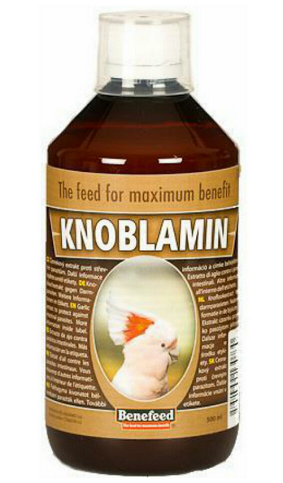 E-shop Knoblamin cesnakový extrakt proti črevným parazitom pre exotické vtáky 500ml