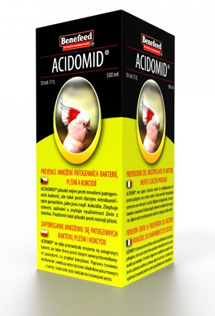 E-shop Acidomid E minerálno-vitamínový roztok pre exotické vtáctvo 1000ml