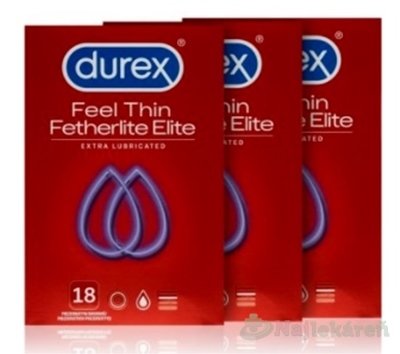 E-shop DUREX Feel Thin Extra Lubricated kondóm (2+1) 3x18 ks