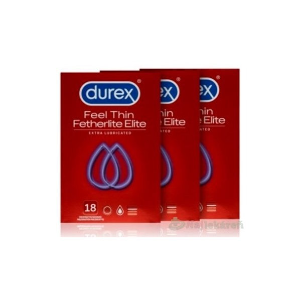 DUREX Feel Thin Extra Lubricated kondóm (2+1) 3x18 ks