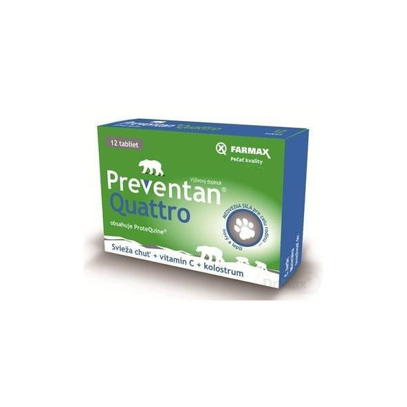 Preventan quattro + vitamín C 12 tbl