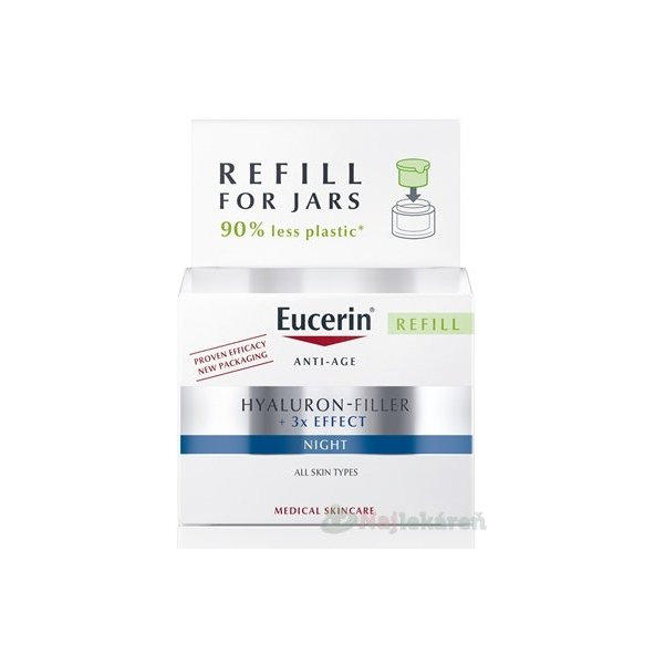 Eucerin HYALURON-FILLER + 3x EFFECT Nočný krém náhradná náplň 50ml