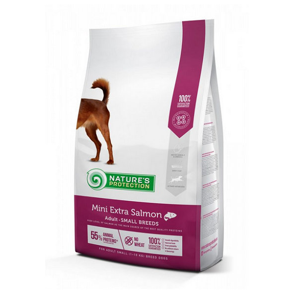 Natures Protection dog adult mini extra salmon - krmivo pre psy 7,5kg