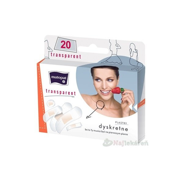 Matopat transparent náplasť 5 rôznych rozmerov 20ks