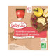 BABYBIO Jablko malina (4x 90 g) - ovocný príkrm