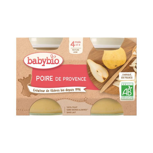 BABYBIO Príkrm hruška Williams (2x 130 g)