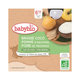 BABYBIO Desiata s kokosovým mliekom - jablko a hruška (4x 85 g)