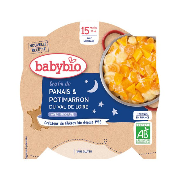 BABYBIO Večerné menu gratinovaný paštrnák (260 g)