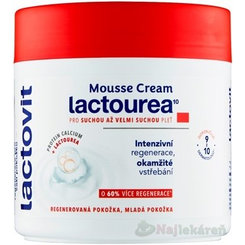 Lactovit Mousse cream Lactourea penový krém na tvár a telo, veľmi suchá pleť 400 ml