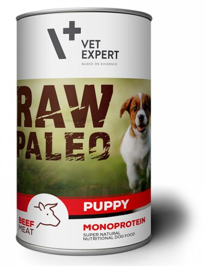 E-shop VetExpert Raw Paleo puppy beef konzerva pre šteňatá 400g