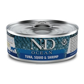Farmina N&D cat OCEAN tuna, squid & shrimp konzerva pre mačky 70g