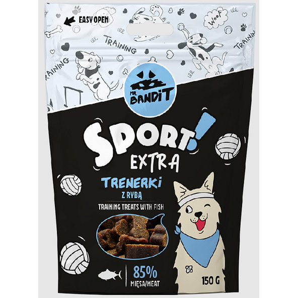 Mr. Bandit sport extra with fish training treats - maškrta pre psy 150g
