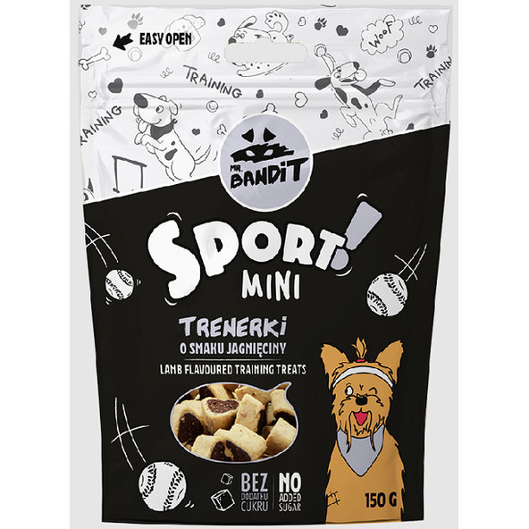 Mr. Bandit sport mini lamb flavor training treats - maškrta pre psy 150g