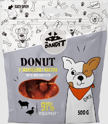 E-shop Mr. Bandit donut with lamb - maškrta pre psy 500g