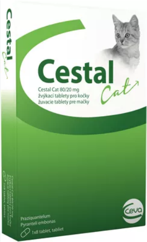 E-shop CESTAL Cat žuvacie tablety na odčervenie mačky 8tbl