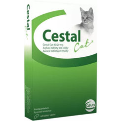 CESTAL Cat žuvacie tablety na odčervenie mačky 8tbl