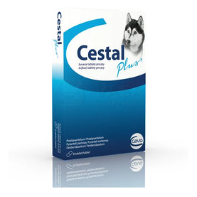 CESTAL PLUS žuvacie tablety na odčervenie psa 8tbl