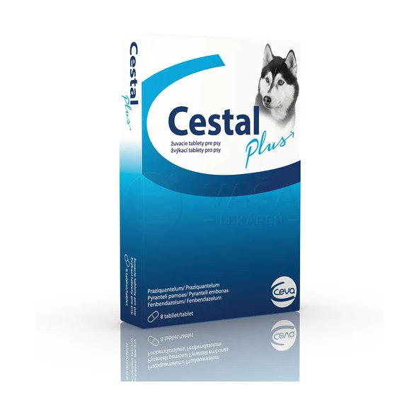 CESTAL PLUS žuvacie tablety na odčervenie psa 8tbl