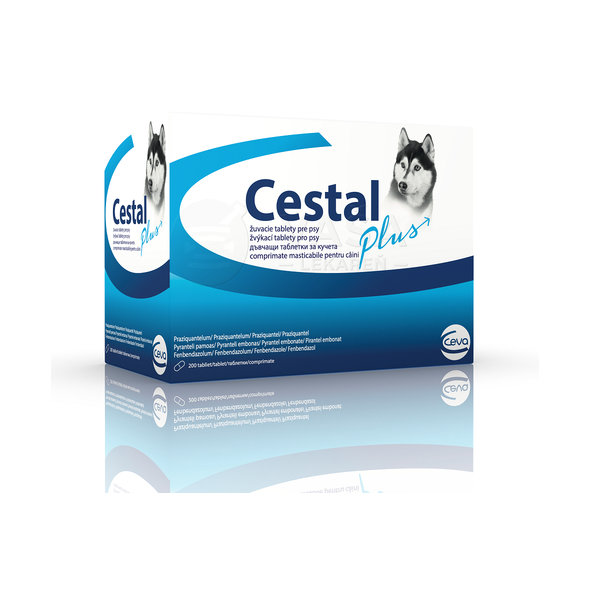 CESTAL PLUS žuvacie tablety na odčervenie psa 200tbl