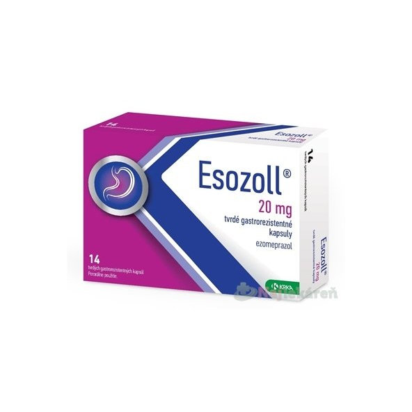 Esozoll 20 mg na krátkodobú liečbu refluxných príznakov 14 kapsúl
