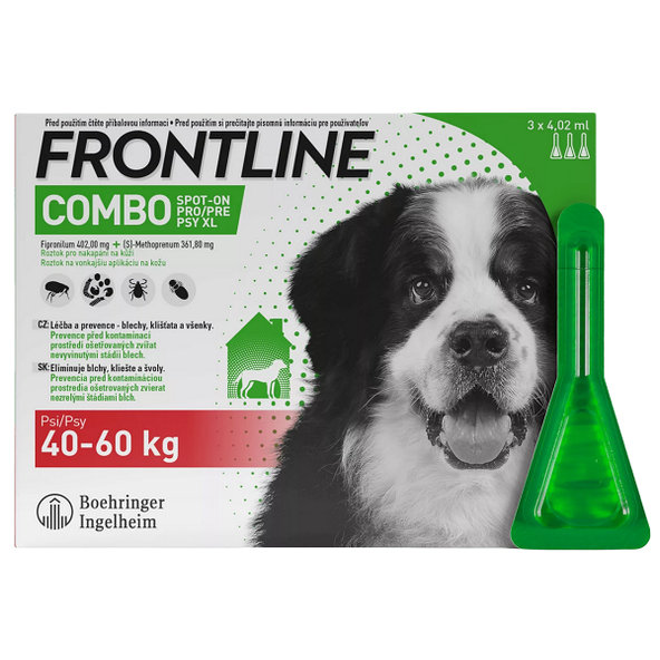 Frontline Combo Spot-on Dog XL - pipeta proti kliešťom pre psy 3 x 4,02ml