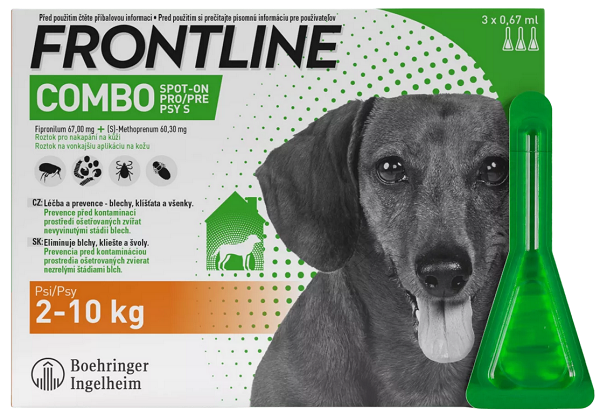 E-shop Frontline Combo Spot-on Dog S - pipeta proti kliešťom pre psy 3 x 0,67ml