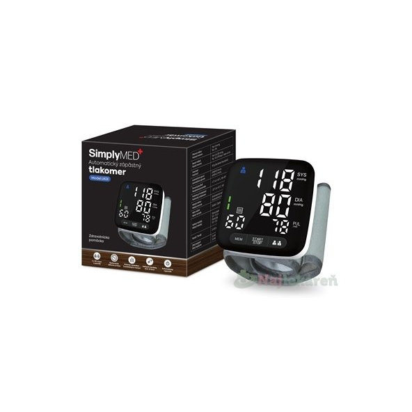 Zápästný tlakomer SimplyMED automatický