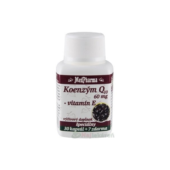 MedPharma KOENZÝM Q10 60 mg + Vitamín E 37tbl