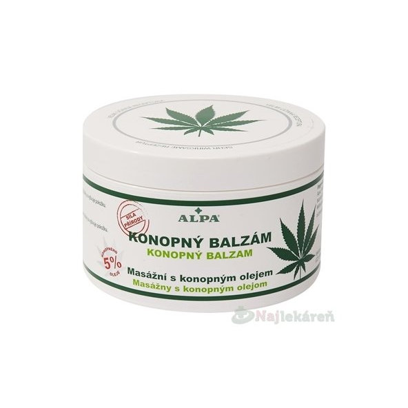 ALPA KONOPNÝ BALZAM, masážny olej, 250 ml