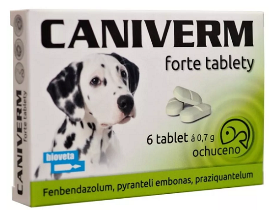 E-shop Caniverm forte - tablety na odčervenie psov 6tbl 0,7g