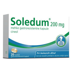 Soledum 200 mg na vykašliavanie 20 kapsúl