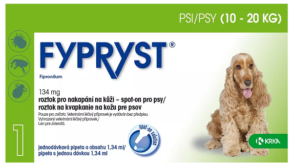 E-shop Fypryst Spot-on pipeta proti kliešťom a blchám pre psy, M 1,34ml
