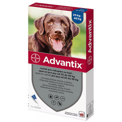 Advantix spot-on 4,0ml pipeta proti blchám a kliešťom pre psy od 25 do 40kg