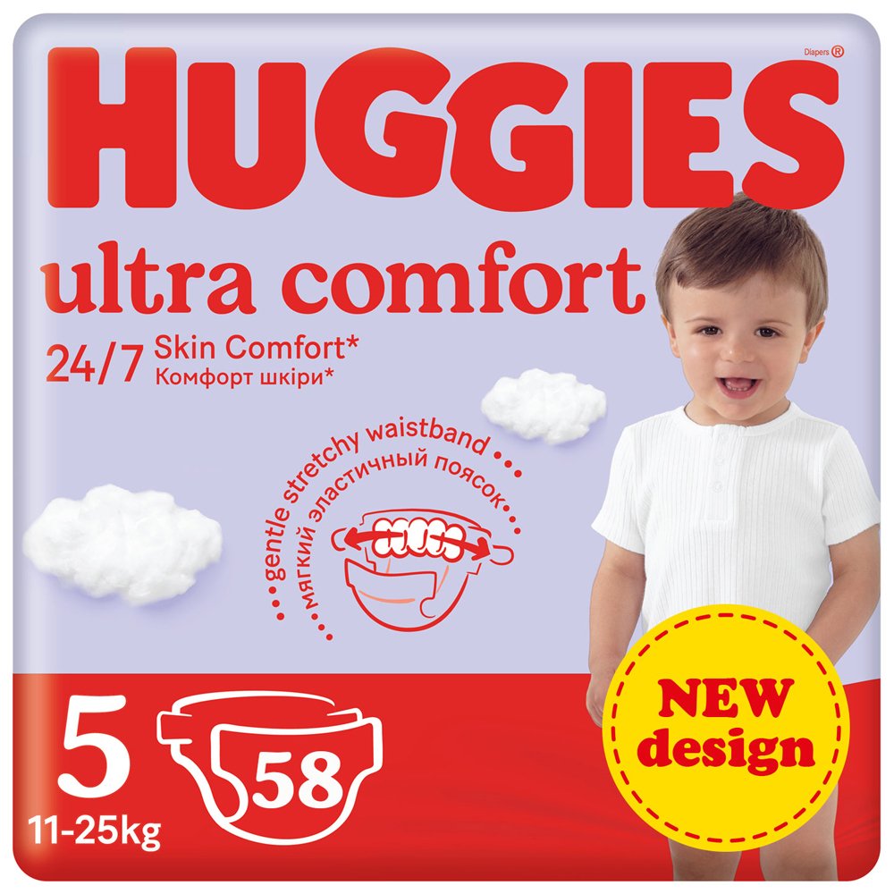 E-shop HUGGIES® Plienky jednorazové Ultra Comfort Mega 5 (11-25 ks) 58 ks