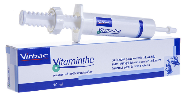 Vitaminthe pasta pre mačky a psy na liečbu helmintózy 25ml