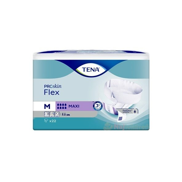 TENA Flex Maxi M inkontinenčné nohavičky s rýchloupevňovacím pásom 22 ks