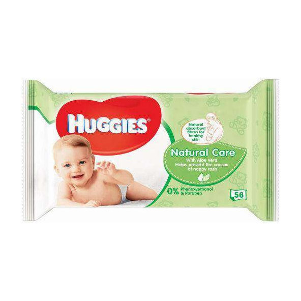 HUGGIES® Single Natural Care Obrúsky vlhčené 56 ks