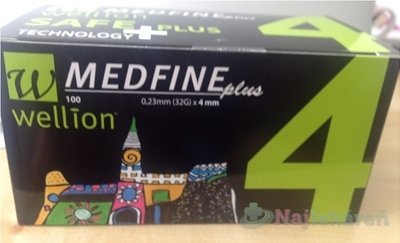 E-shop Wellion MEDFINE plus Penneedles 4mm ihla na aplikáciu inzulínu pomocou pera 100ks