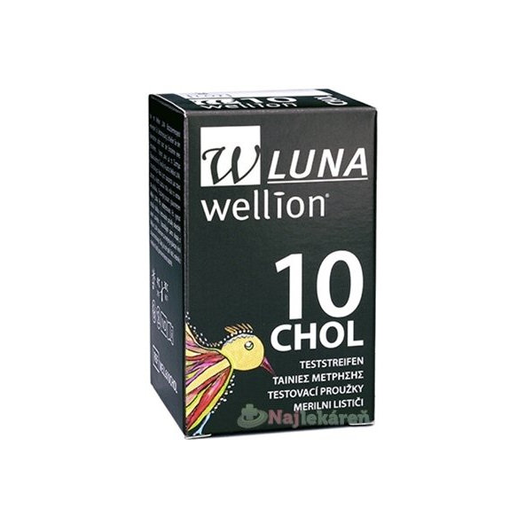 Wellion LUNA CHOL testovacie prúžky k prístroju LUNA 10ks