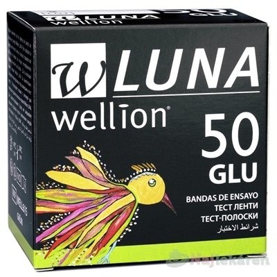 E-shop Wellion LUNA GLU testovacie prúžky k prístroju LUNA 50ks