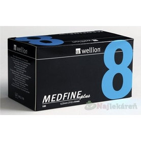 Wellion MEDFINE plus Penneedles 8mm ihla na aplikáciu inzulínu pomocou pera 100ks