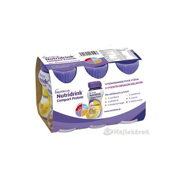 NUTRIDRINK COMPACT PROTEIN mix príchutí 6x125 ml