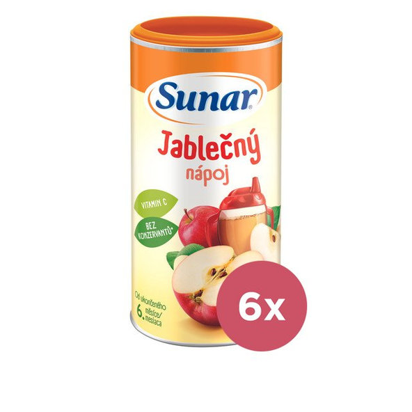6x SUNAR Nápoj rozpustný jablčný 200g