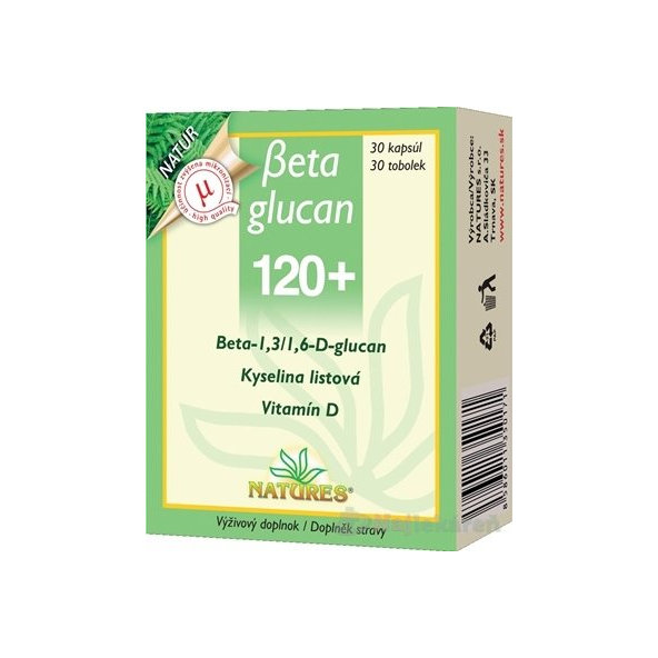 NATURES Betaglucan 120+, 30ks
