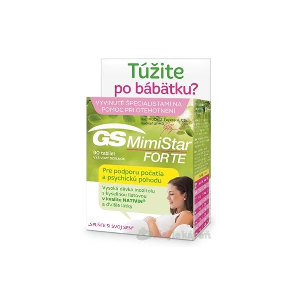 GS MimiStar FORTE výživový doplnok s kyselinou listovou 90ks